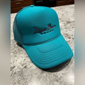 OTTO Macie Bean Boots Teal and Hot Pink embroidered trucker hat